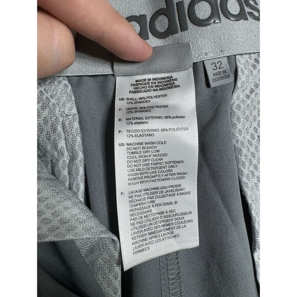 Adidas Shorts Mens 32 Gray Ultimate Dot Plaid Golf Geometric Print - Picture 12 of 14